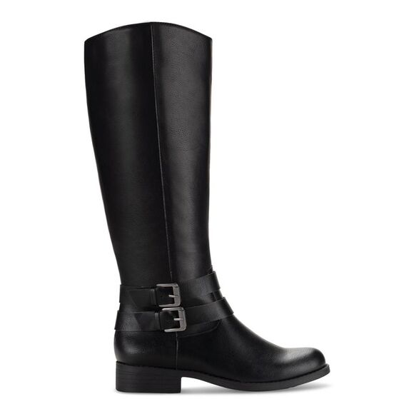 STYLE & COMPANY Womens Black Buckled Maliaa Round Toe Block Heel Riding Boot 8 M - Picture 3 of 4